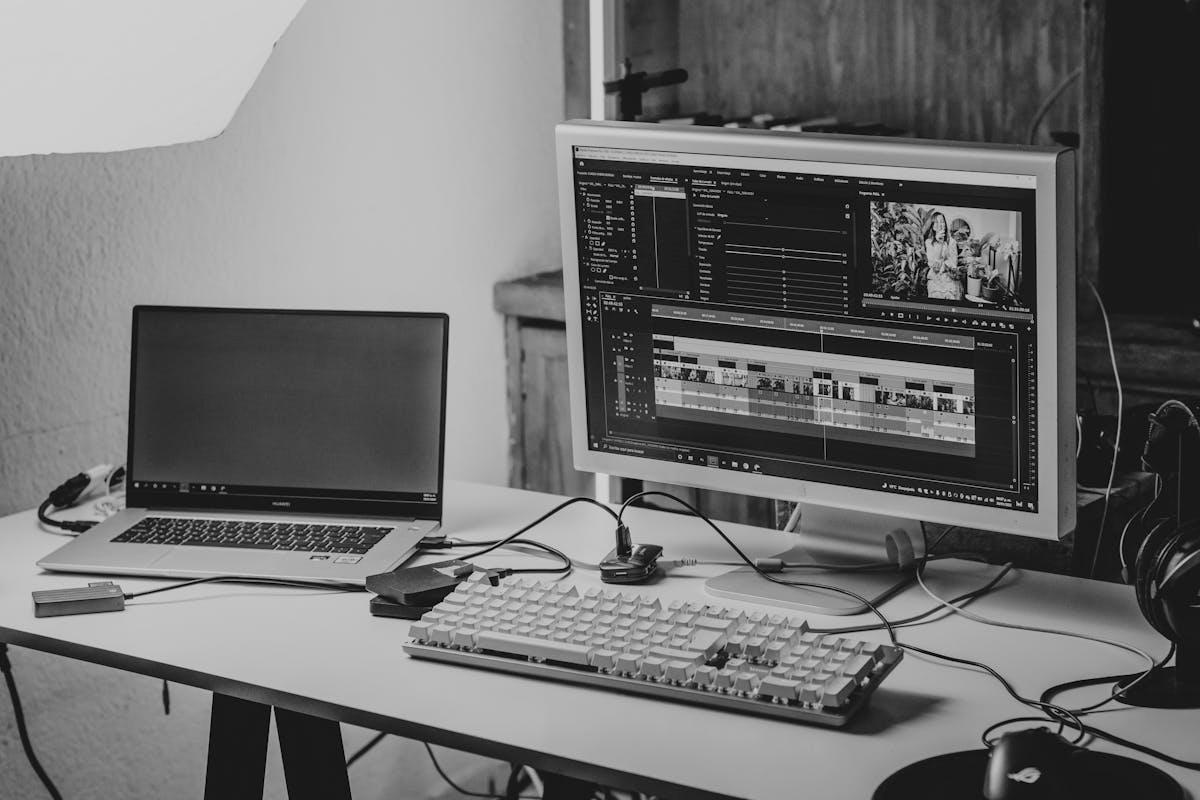 Setup com edição de vídeo